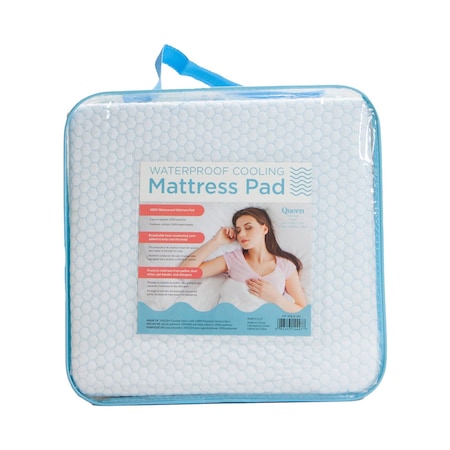 Monarch Brands Cooling Waterproof Mattress Pads - KING P-MP-AQUA-KG